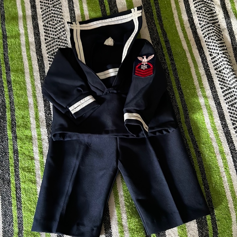 Vintage baby boy sailor suit 1985-1986 years, 12 m